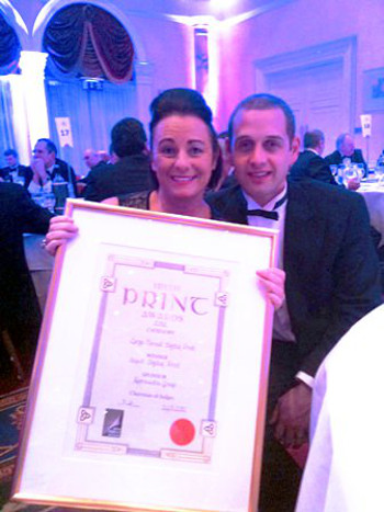 A delighted Tara Wilson-Black & Philip A. Black with their sixth Irish Print Award 